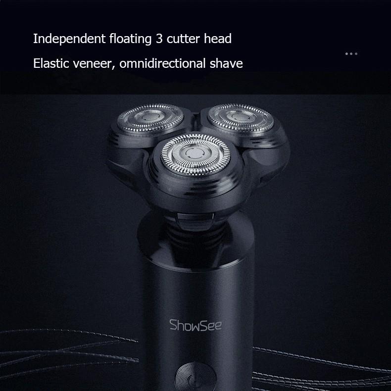 Máy Cạo Râu Xiaomi Youpin ShowSee F1-BK Đầu Cắt 3D Sử Dụng Khô Và Ướt Cho Nam