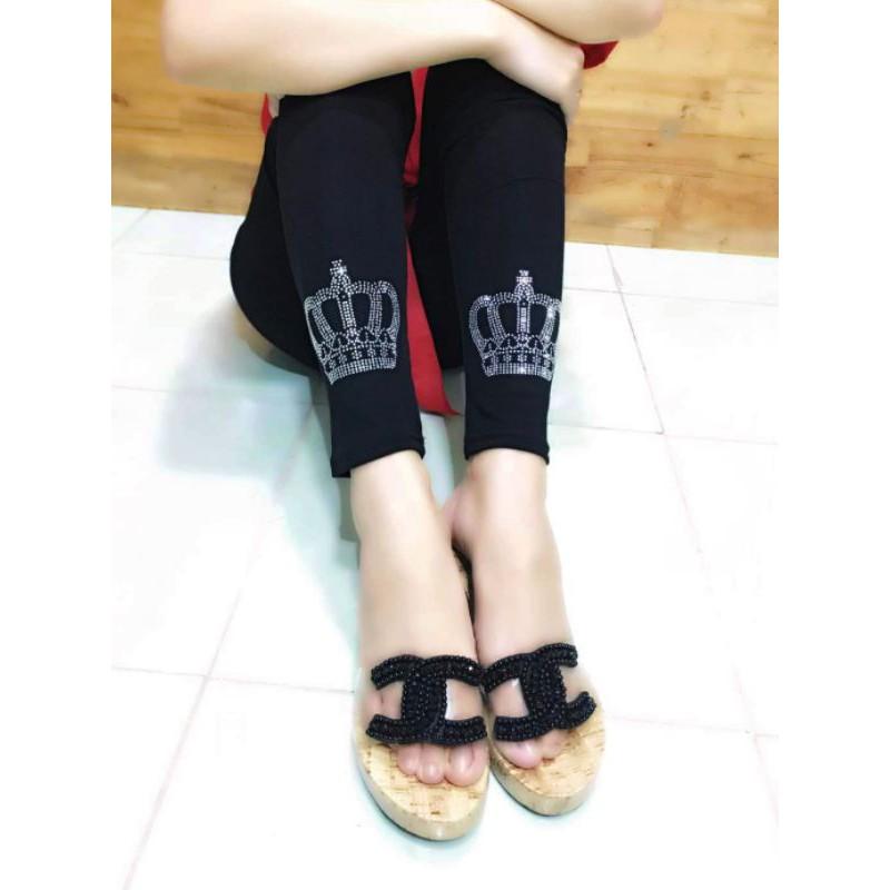 Quần Legging Đính Đá Dài ảnh thật