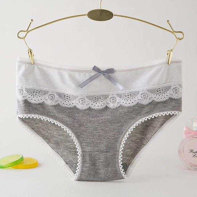Quần Lót Nữ Cotton Kháng Khuẩn Viền Ren Ngang Eo Thời Trang Hàng Loại Đẹp.