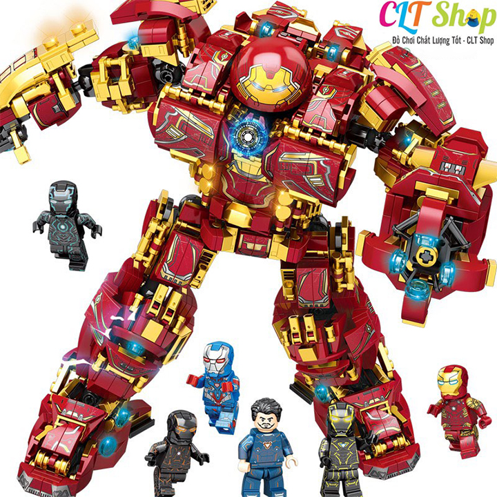 Đồ Chơi Xếp Hình HulkBuster Người Sắt 568pcs Đồ Chơi Lắp Ráp Mô Hình ROBOT HulkBuster Người Sắt