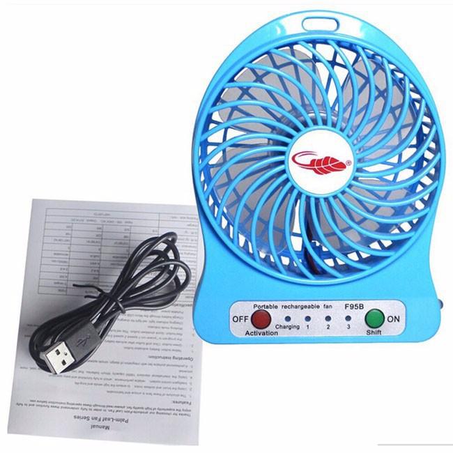 Quạt điều hòa Quạt mini fan xài pin sạc tích điện