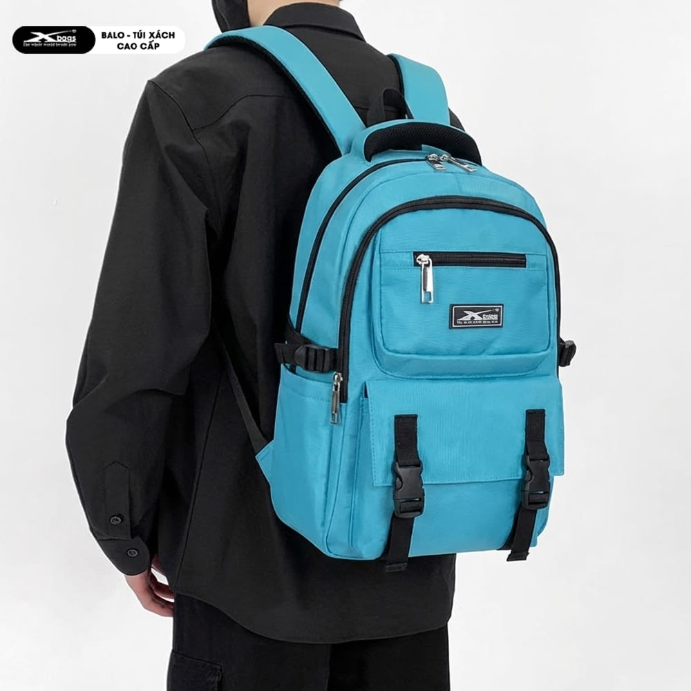 Balo Học Sinh Trung Học Cao Cấp Nhiều Ngăn Xbags Sea Blue XB3201 – Balo Chống Nước, Đựng Laptop 15.6 Inch, Màu Xanh Trẻ Trung!