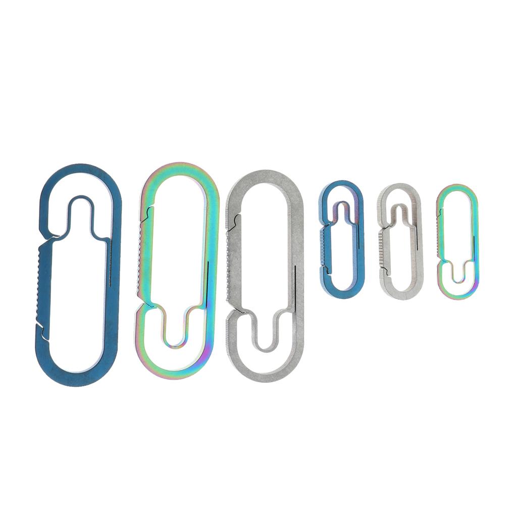 Outdoor Titanium Alloy Buckle Carabiner Keychain Key Ring Hook 4cm Colorful