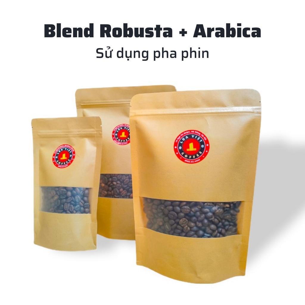 Cà phê nguyên chất Blend Robusta và Arabica 250G cafe rang xay pha phin rang mộc không độn phụ gia hậu ngọt vị sánh