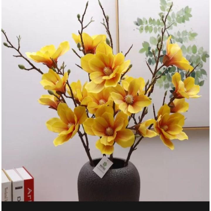 Hoa Ngọc Lan trang trí mẫu cao cấp chất liệu cao su- Hoa giả