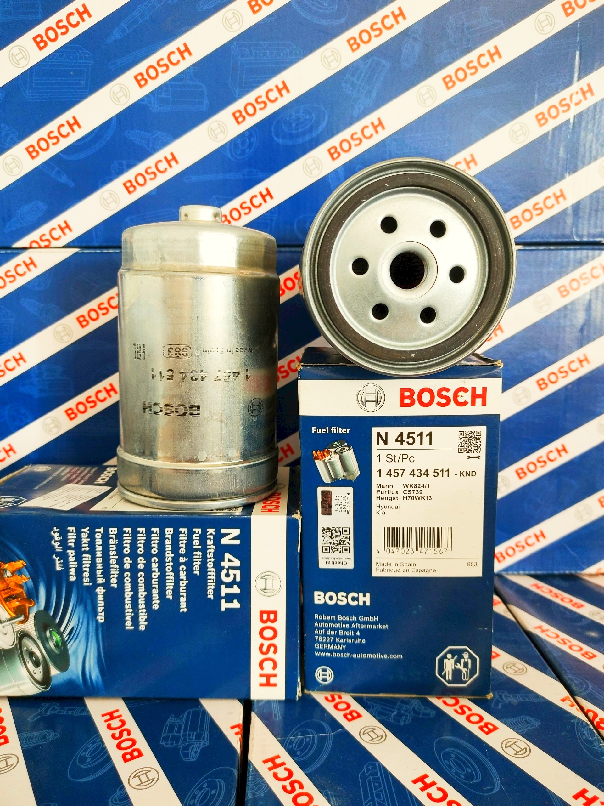 Lọc Nhiên Liệu Bosch Cho Kia Sportage 1.7/2.0 Diesel/Máy dầu