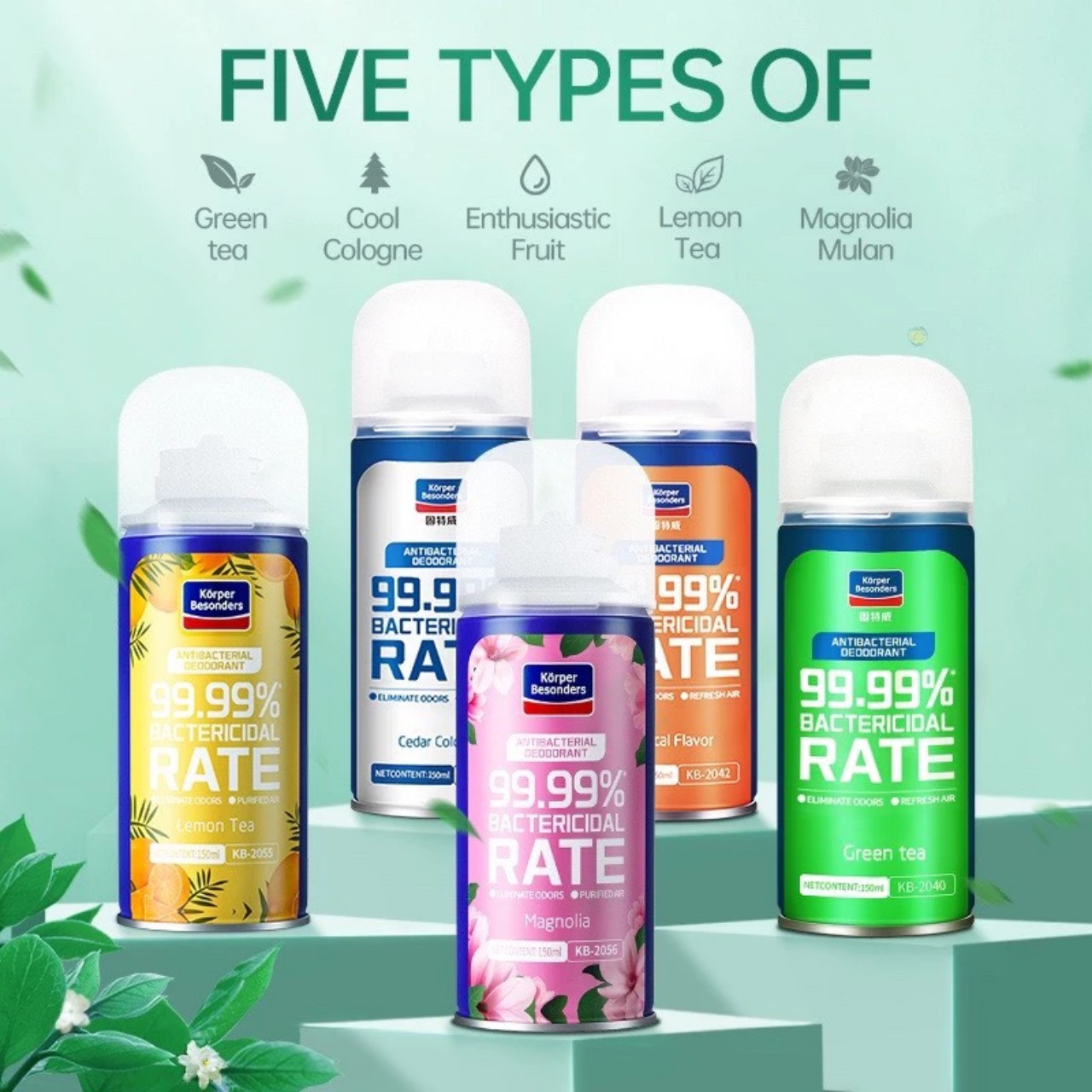 Chai xịt khử mùi khử khuẩn KC 99,98% nội thất điều hòa ô tô , phòng ngủ tự động hàng cao cấp