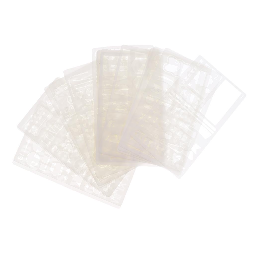 20 Pieces Plastic Journal Stencils Drawing Template for Planner/Journaling/Scrapbooking/Notebook/Diary/Card/Art
