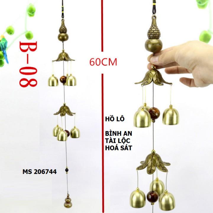 Chuông gió phong thủy,chuông gió hình hồ lô 2 tầng - 6 chuông cầu bình an và tài lộc 206744