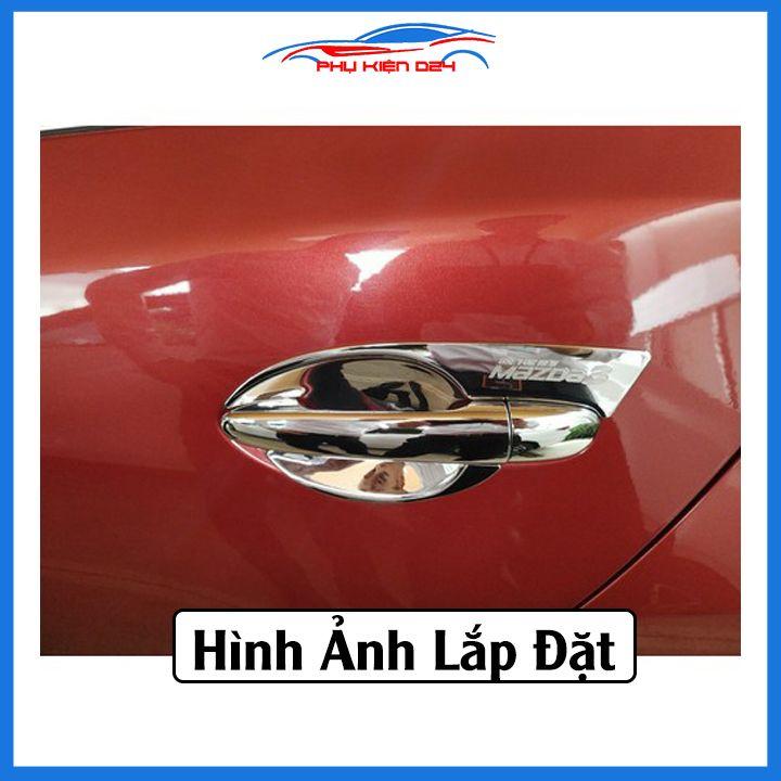 Ốp tay hõm Mazda 3 2020-2021-2022 vân carbon, mạ crom chống trầy bảo vệ cửa xe ô tô