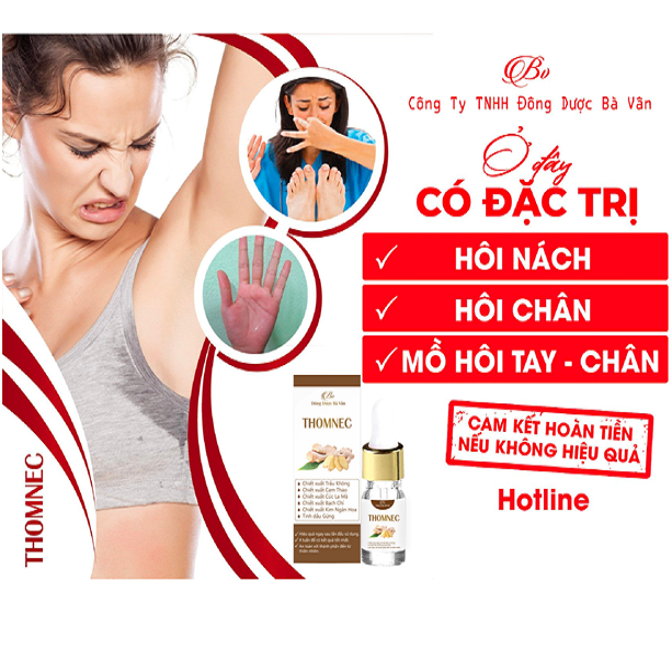 THOMNEC - Khử Mùi Hôi Nách, Hôi Chân , Mồ Hôi Tay - Sản phẩm của đông dược Bà Vân