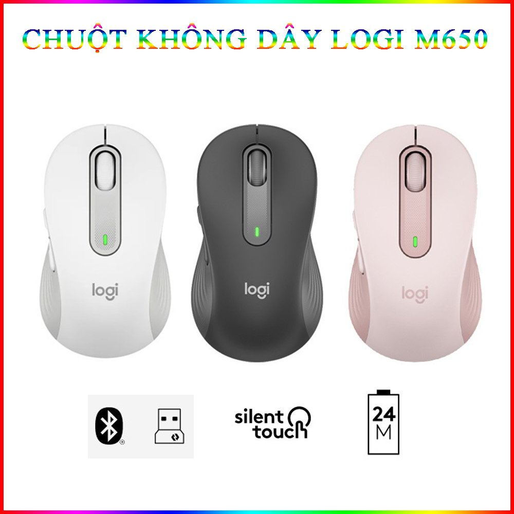 Chuột Máy Tính Không Dây Signature M650 Cao Cấp