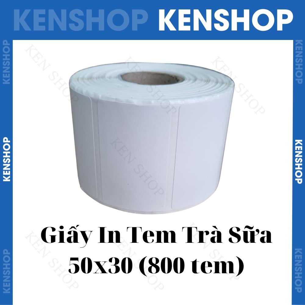 Cuộn tem trà sữa 50x30 - Tem nhiệt in tem nhãn, in mã vạch, in tem phụ