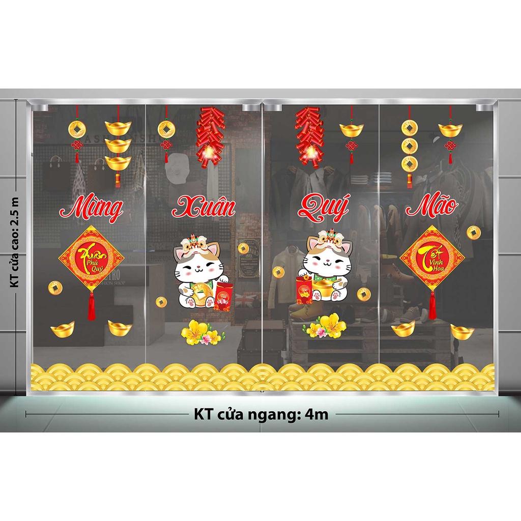 DECAL TRANG TRÍ TẾT 2023 COMBO SỐ 77