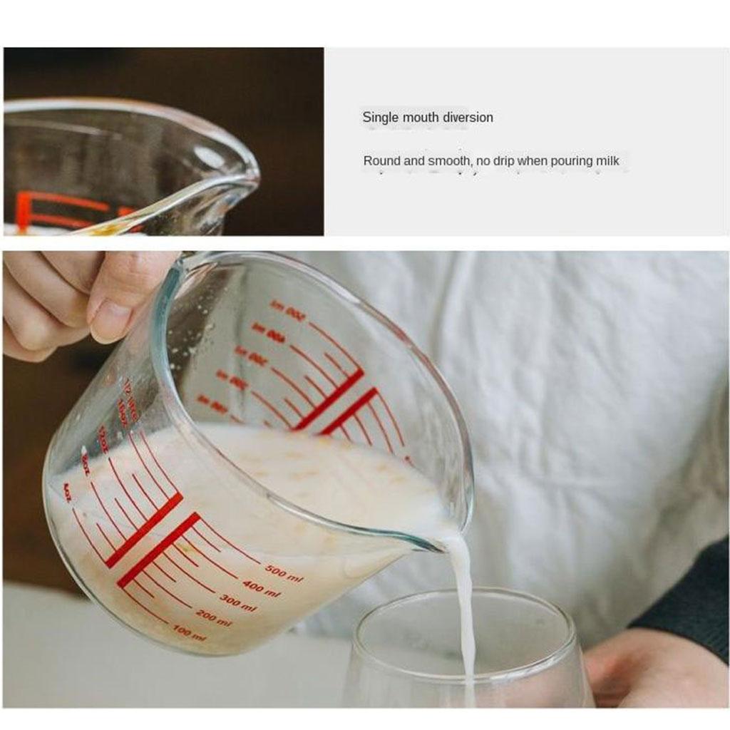 Glass Measuring Cup with Scale Cream Milk Measuring Cup Kitchen Baking Tool