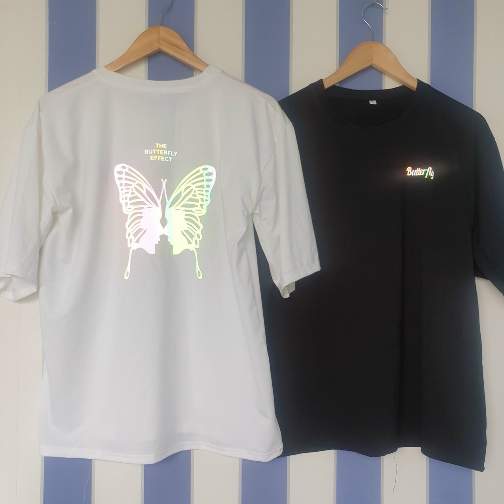 ÁO THUN PHẢN QUANG THIẾT KẾ LOGO UNISEX NAM NỮ ĐEN TRẮNG, ÁO THUN CẶP ĐÔI, ÁO THUN NHÓM