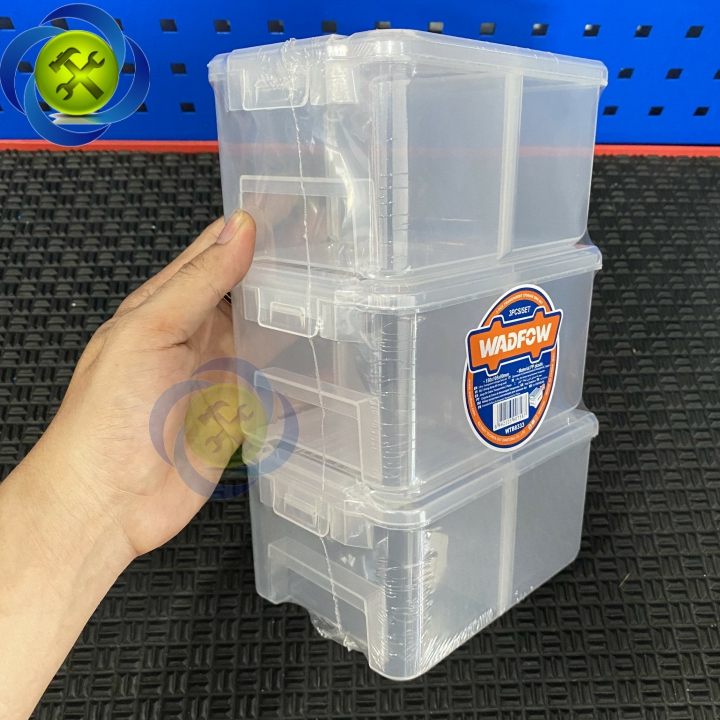 COMBO 3 hộp nhựa trong suốt WADFOW kích thước 150x105x80mm
