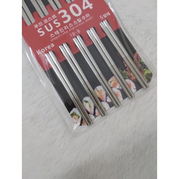 5đôi đũa inox cán vuông dày dặn