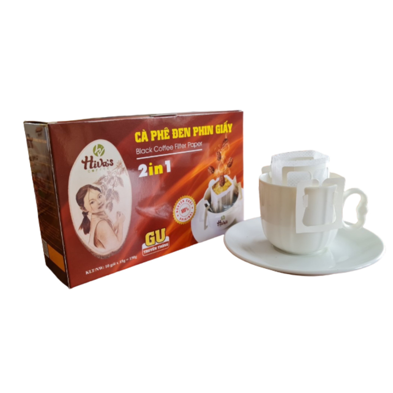 Cà phê đen Phin giấy Gu truyền thống Hiva's Coffee