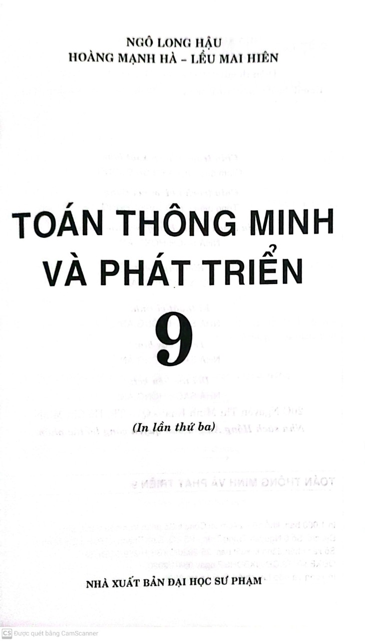 Toán Thông Minh Và Phát Triển 9