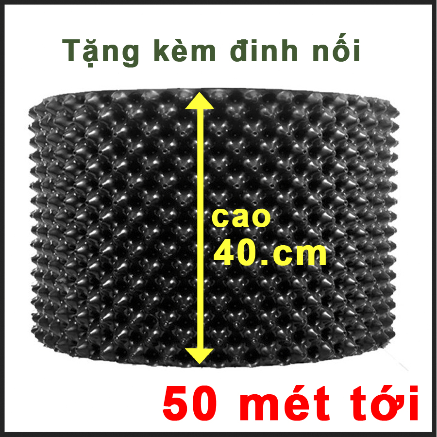 50 MÉT Bầu ươm cây V6 CAO 40CM dày 6mm, cắt theo mét dài khách đặt, tặng ốc vít-77901