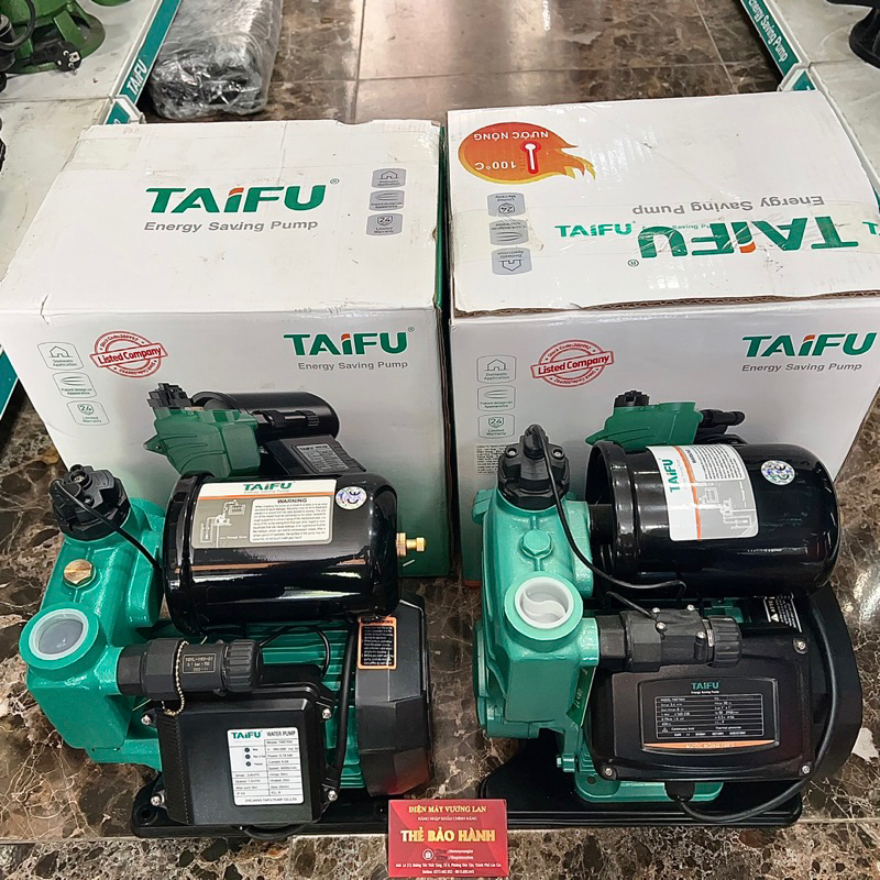 Bơm tăng áp điện tử 750W nước nóng và lạnh, chống cạn, chống cháy thông minh thế hệ mới TAIFU - Bảo hành 1 năm