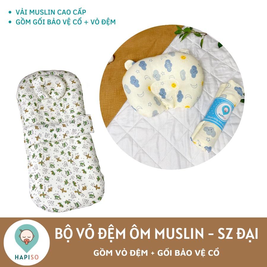 Bộ vỏ Đệm Ôm Muslin Size Đại Hapiso