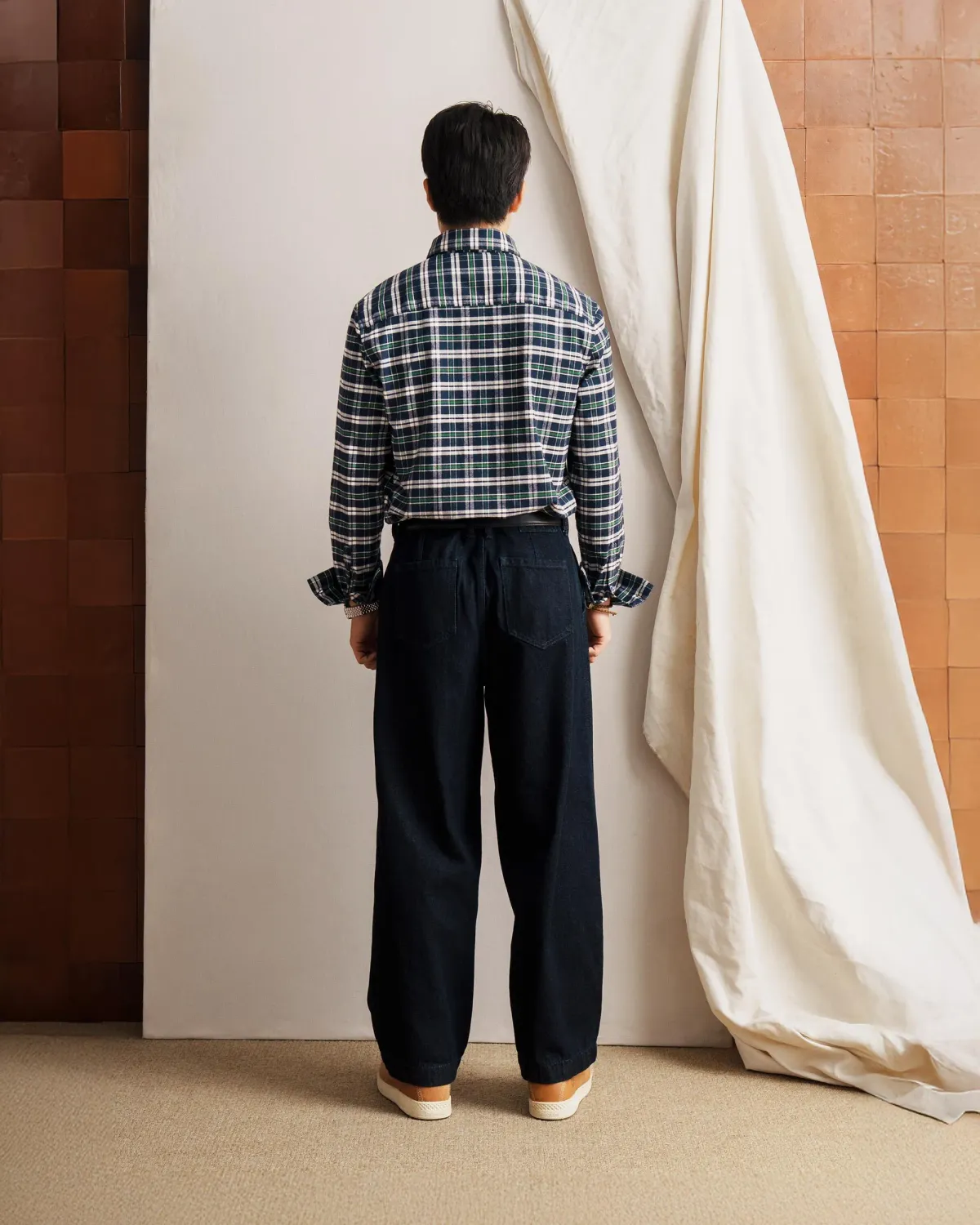 Áo sơ mi caro nam vải flannel. Fitted - ROUTINE 10F25SHL001