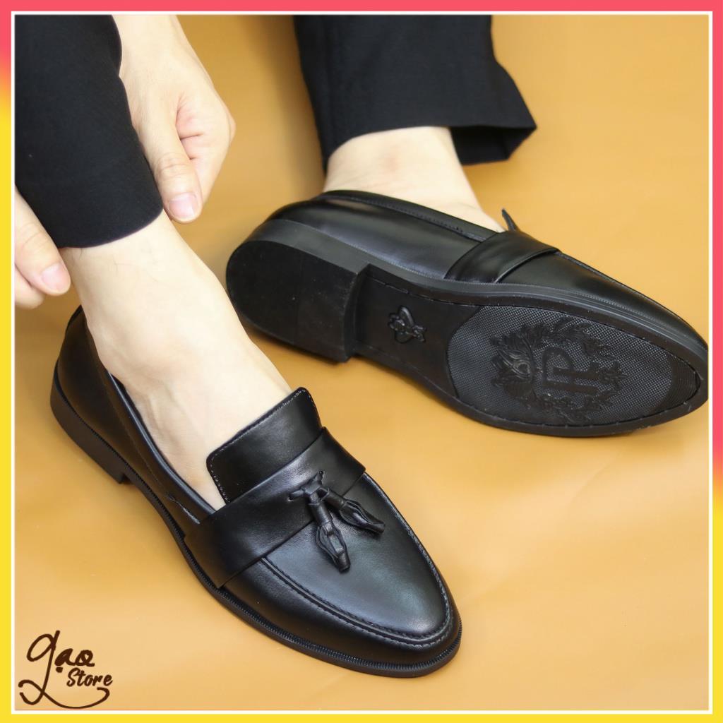 Giày Lười Nam Da Lì Đơn Giản Có Chuông Mã L192