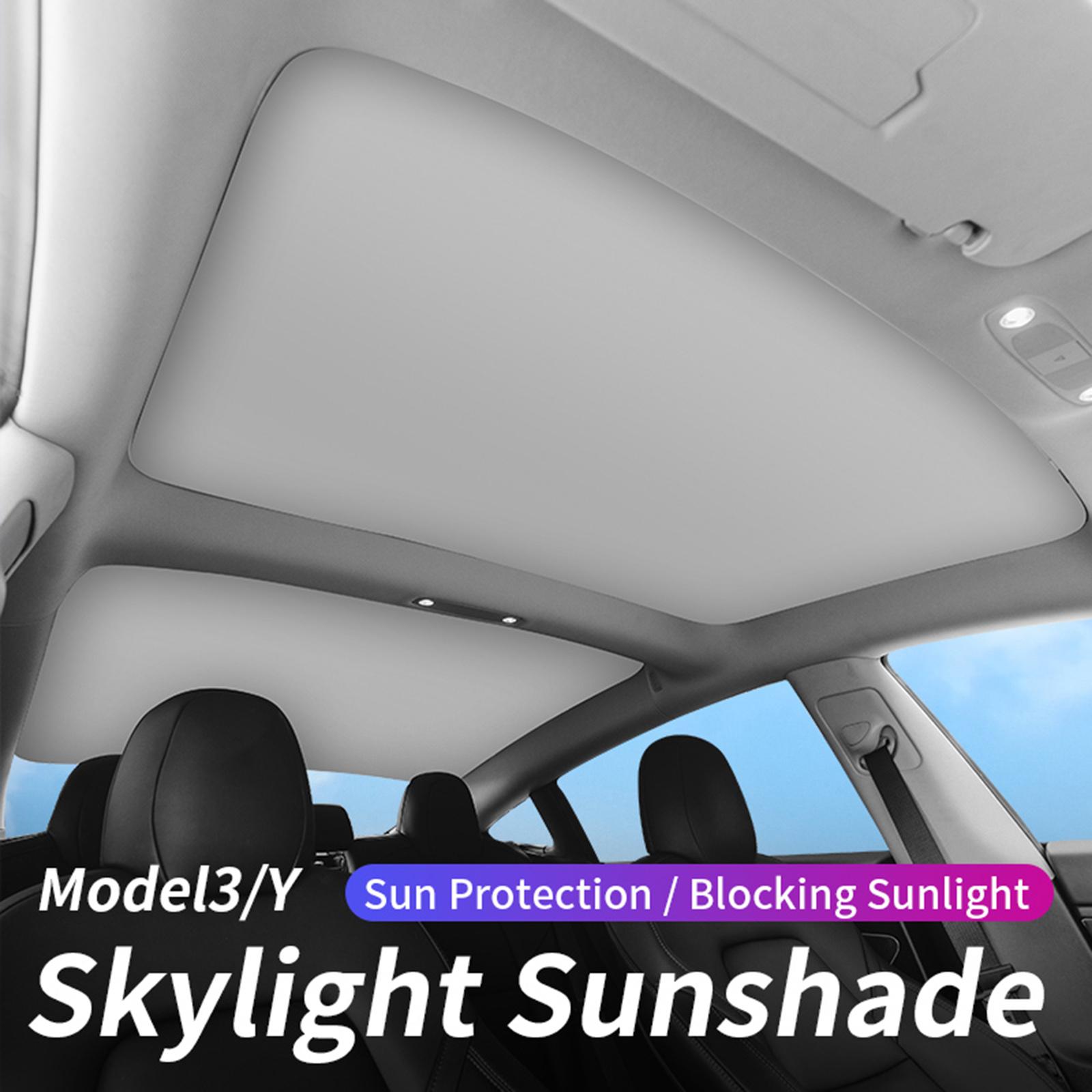 Front and Rear Glass Roof Sunshade Window Sunroof Sun Shade Sun Protection for Tesla Model 3