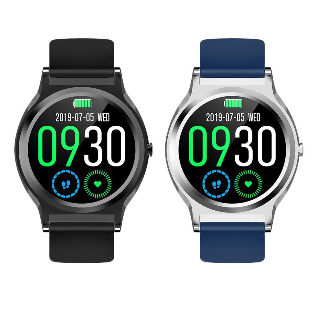 TFT Blood Pressure Fitness Tracker IP68 Calling Reminder Bracelet Black