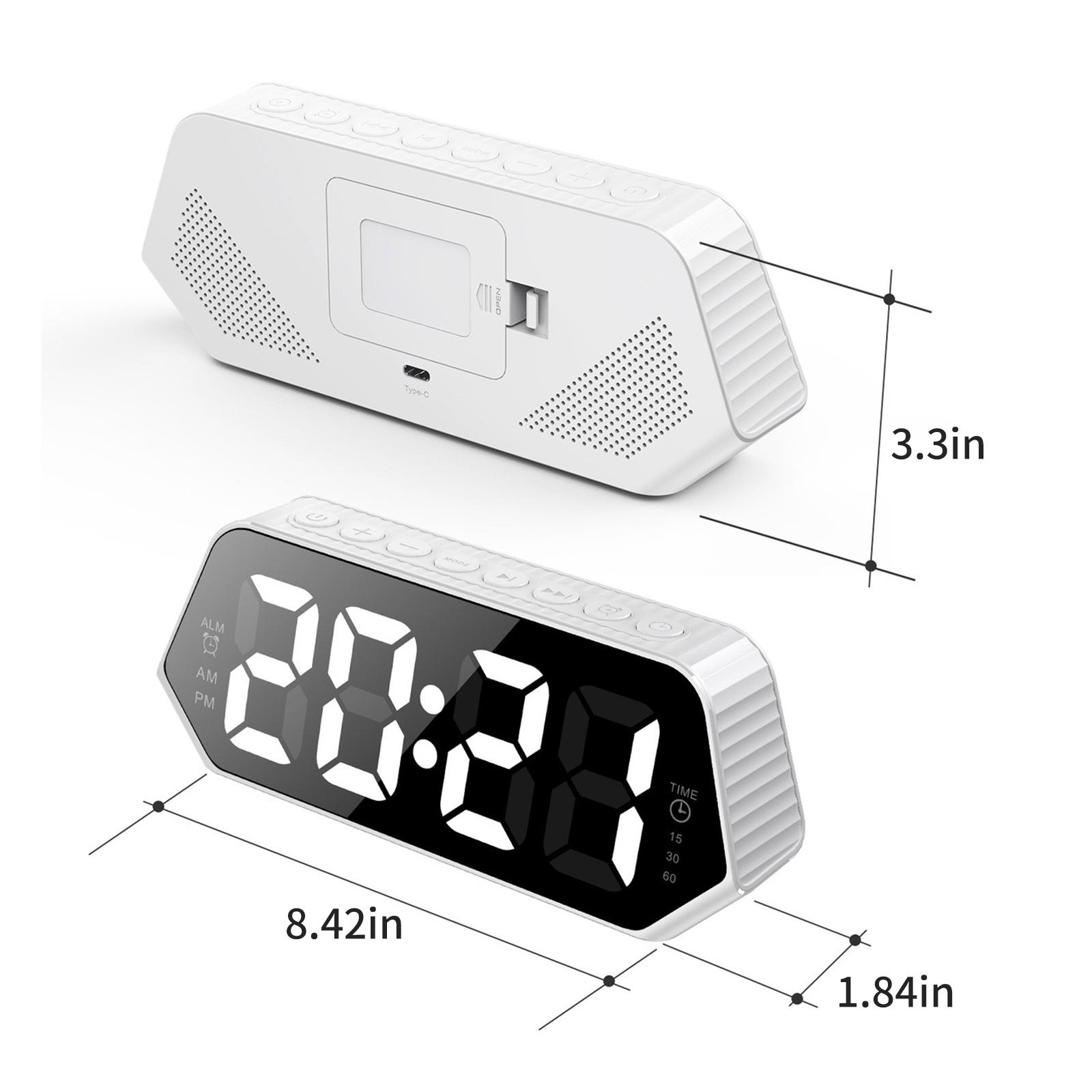 Đồng Hồ Báo Thức Kỹ Thuật Số 6 Âm Thanh Và Màn Hình Đèn Led Thời Gian Tự Động Ngủ