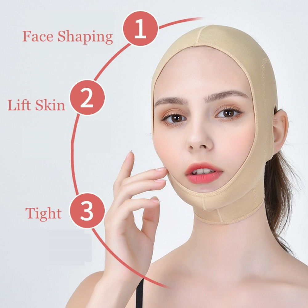 UbodyOasis Mặt chữ V nhỏ nửa mặt Băng bó mặt mỏng Đai tạo hình cơ mặt Máy mát xa cơ mặt 3D thoáng khí nâng cơ và làm săn chắc khuôn mặt