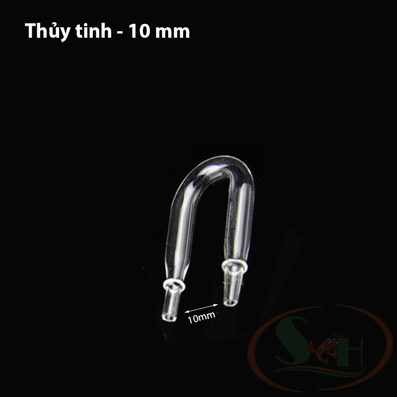 Co U thủy tinh, inox chống gập ống dây dẫn khí oxy co2 bể cá tép thủy sinh.
