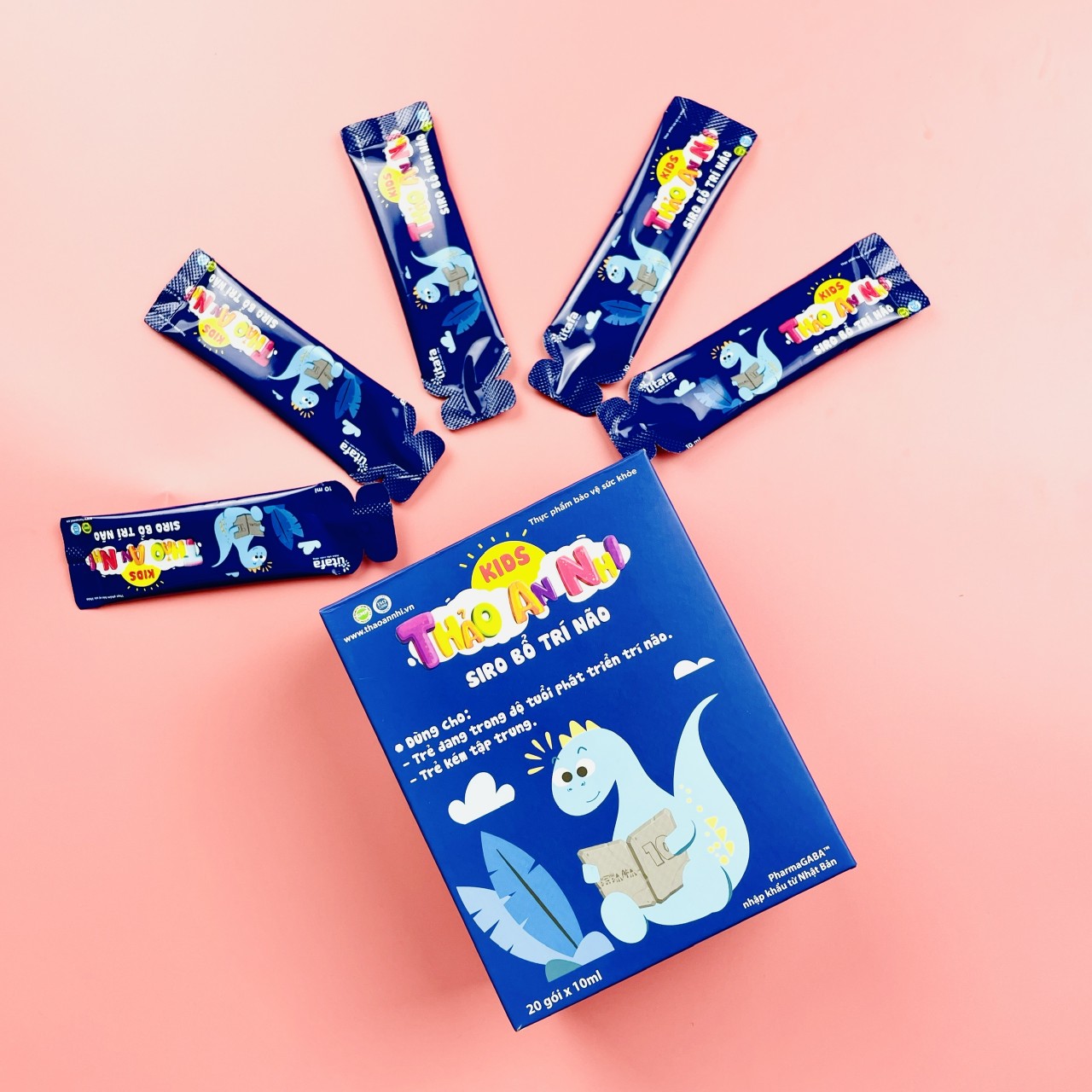 SIRO BỔ TRÍ NÃO KIDS THẢO AN NHI (Hộp 20 gói x 10ml) - Hỗ trợ phát triển não bộ cho bé [Chính hãng TITAFA]