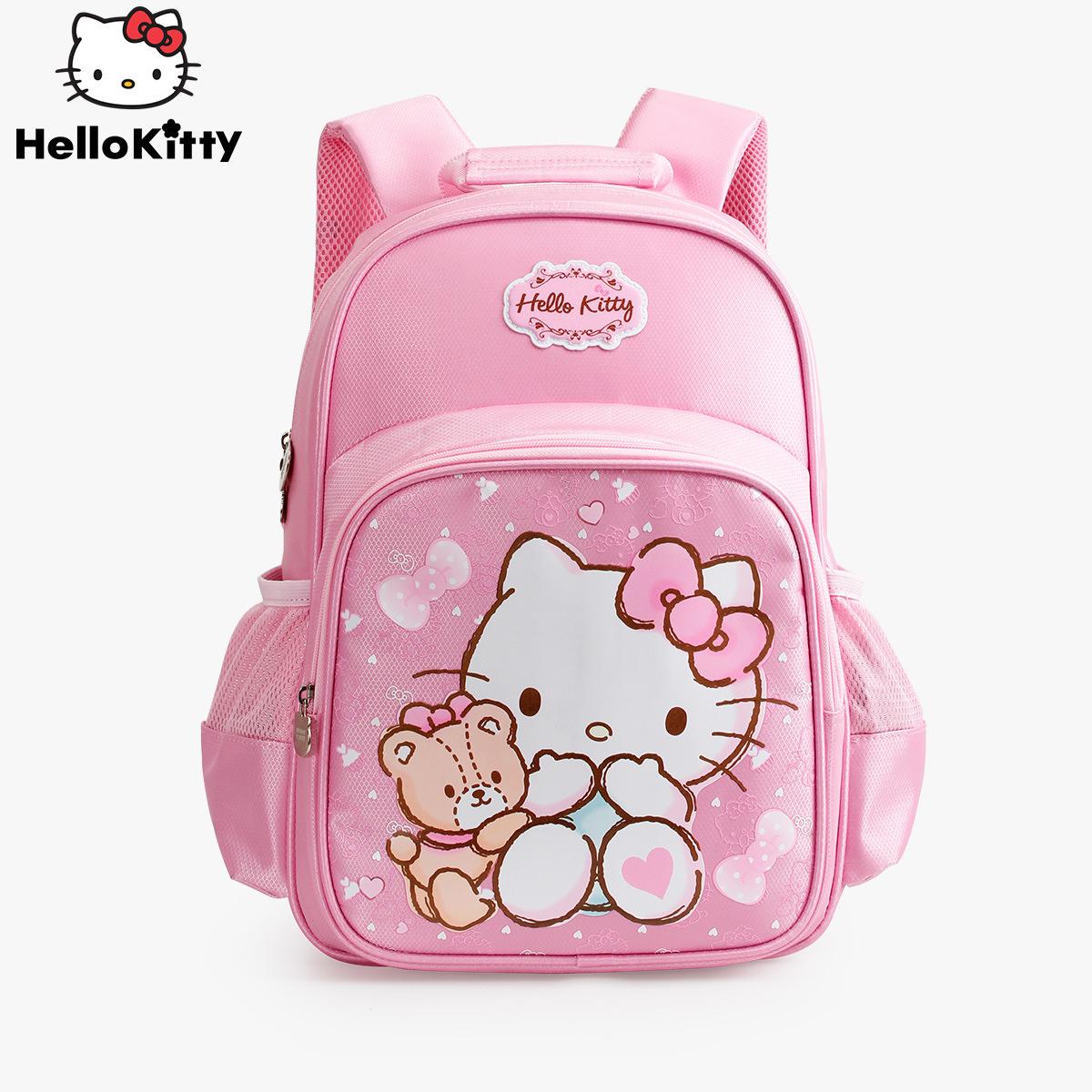 2021 Mới Thời Trang Trẻ Em Học Hello Kitty Bacpack Kid Mẫu Giáo Mùa Xuân, Mùa Thu Họa Tiết Mèo Ba Lô Học Sinh Bé Gái Tặng