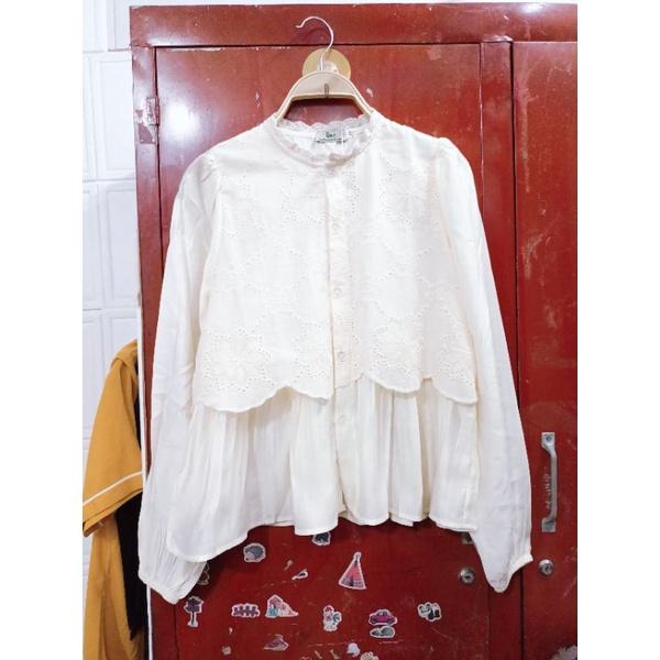 Áo sơmi nữ dáng babydoll trẻ trung 2 lớp_Sơmi xinh