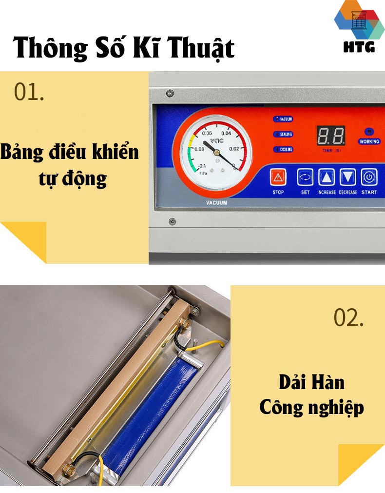 Máy hút chân không công nghiệp để bàn DUOQI DZ-260C, Hàng Chính Hãng