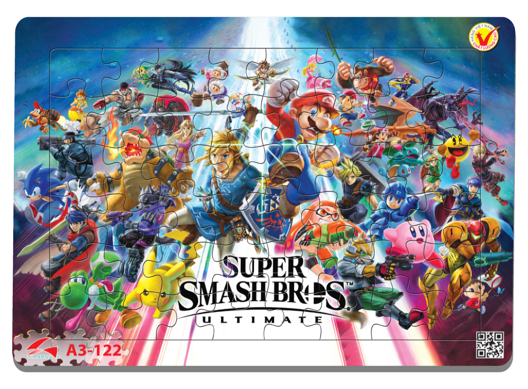 Xếp hình Tia Sáng Super Smash Bros (48 Mảnh Ghép) - Tặng kèm câu đố mặt sau cho bé