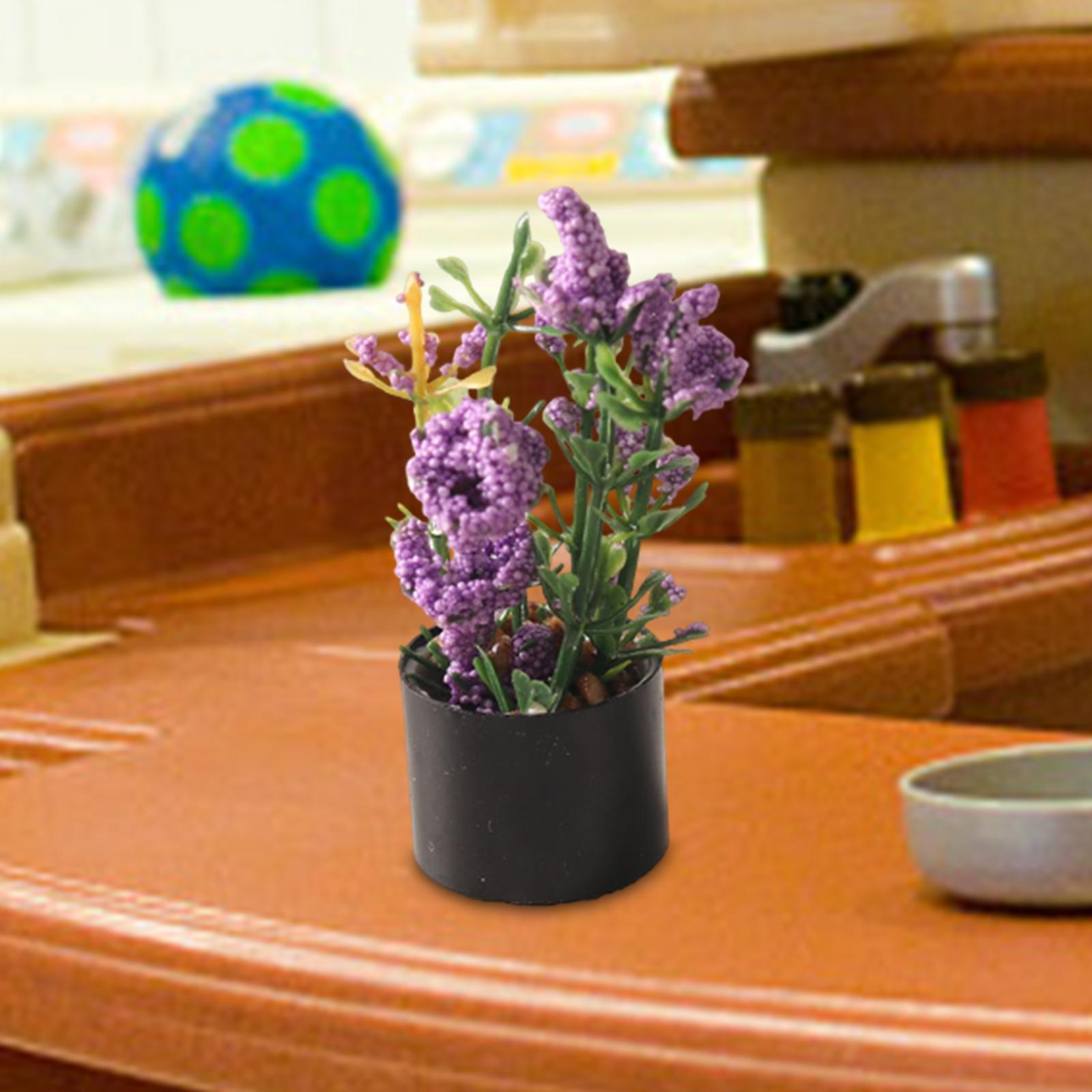 1/12 Miniature Potted Miniature Scene Model for Garden Bedroom Entrance Hall