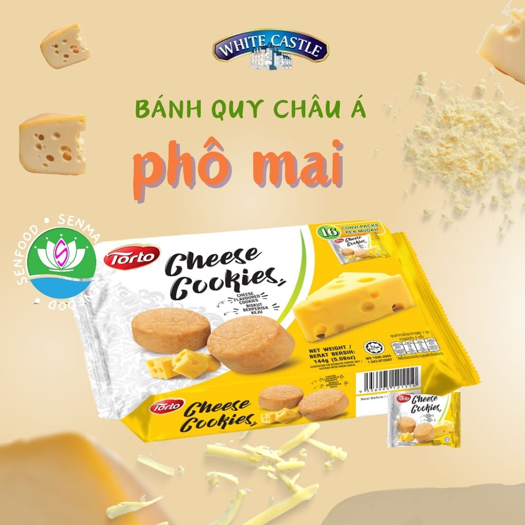 [Mua 2 tặng 1] Bánh quy châu Á  White castle nhập khẩu Malaysia 144g Asian Cookies combo 3 vị ngẫu nhiên