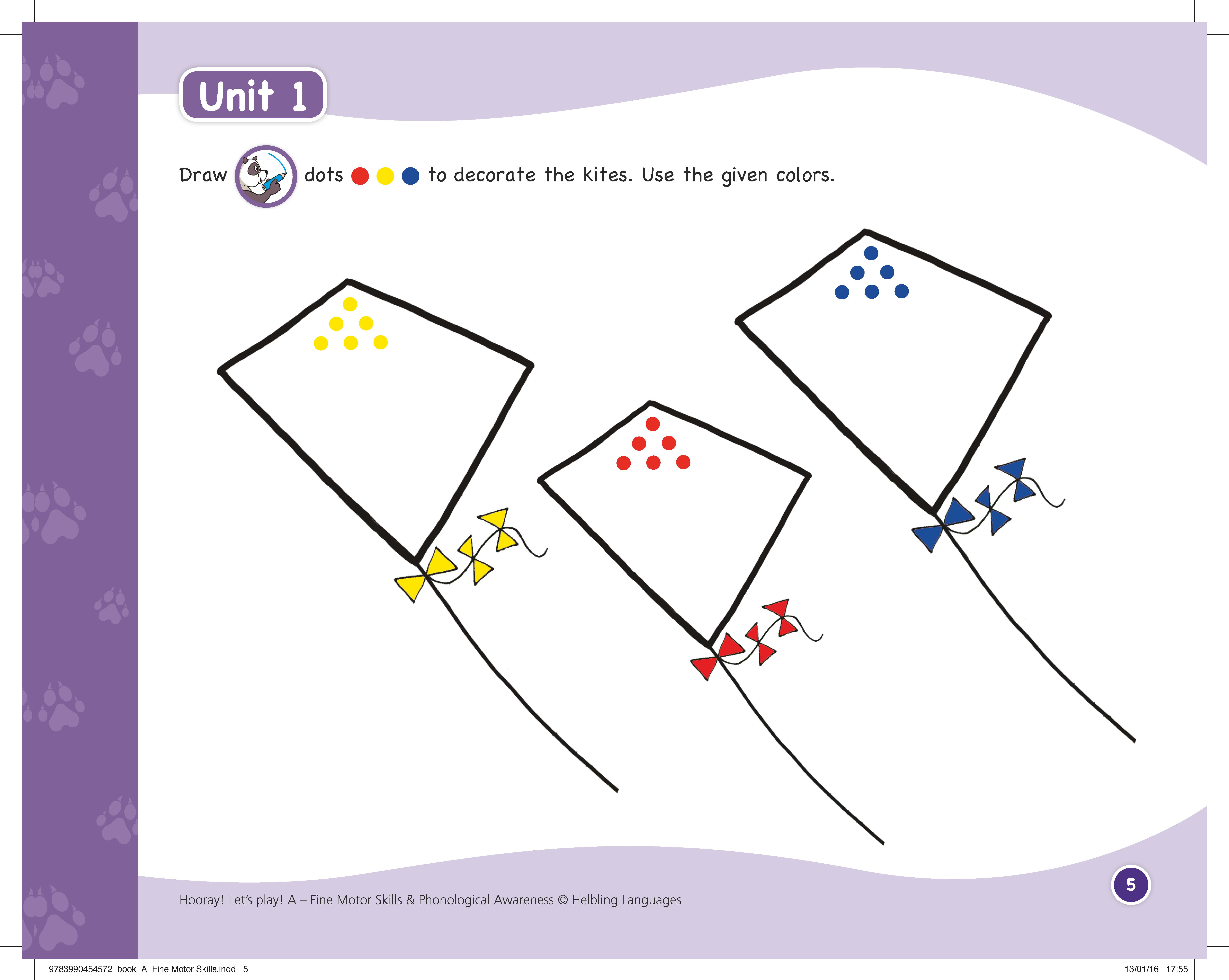 Hooray Let's Play Level A Fine Motor Skills &amp; Phonological Awareness Activity Book