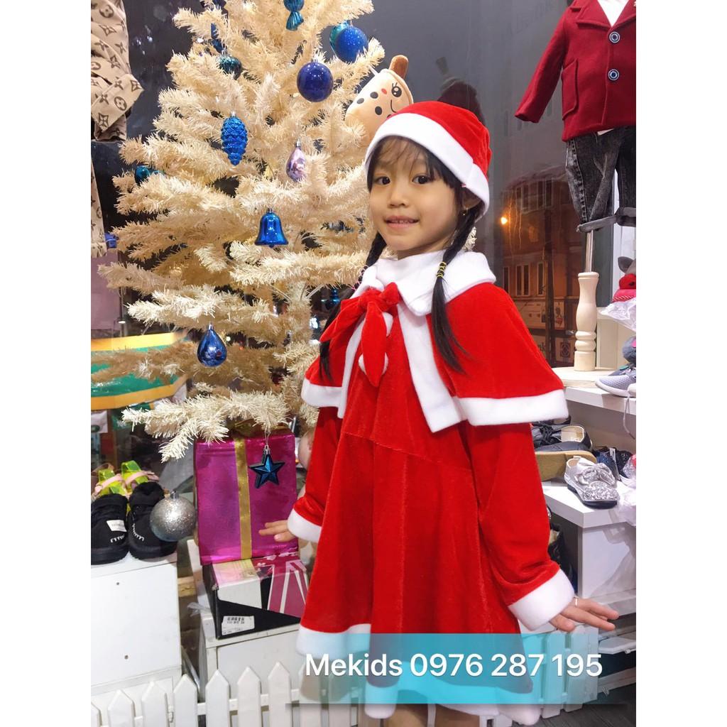 Set váy noel kèm mũ + áo choàng xinh cho bé size 900-160