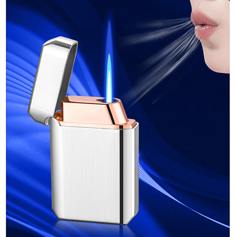 Hột Quẹt Bật Lửa Khò Gas 1 Tia HT23 Cảm Ứng Giọng Nói, Cảm Ứng Điểm Chạm Có Ô Quan Sát Gas - Giao Màu Ngẫu Nhiên