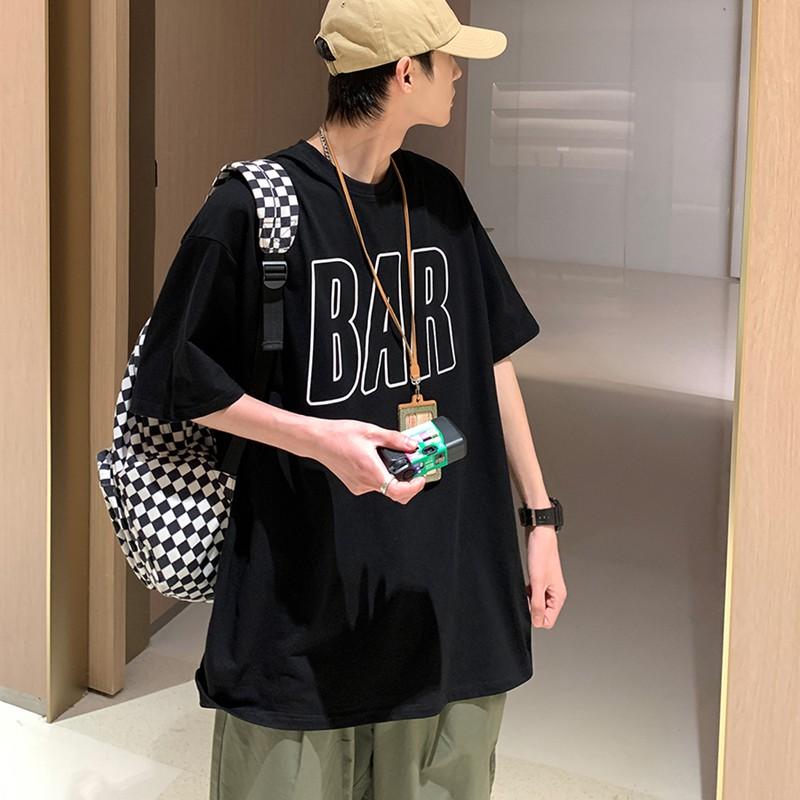 Áo thun oversize form rộng tay lỡ oversize phông nam unisex cổ tròn streetwear giá rẻ hàn quốc BAR