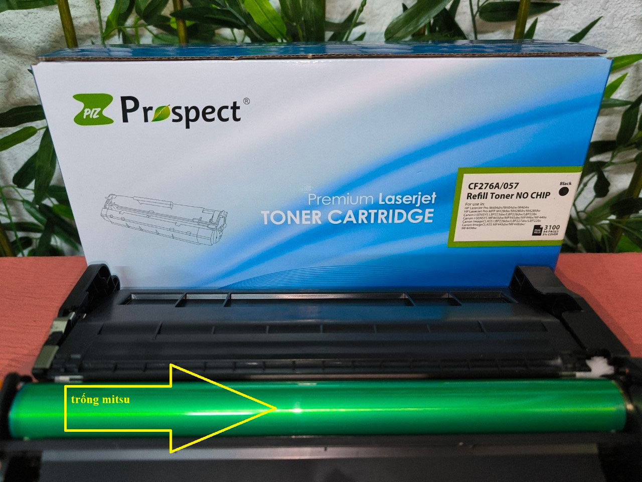 Hộp mực 76A 057 PROSPECT KHÔNG CHIP Có lỗ đổ mực cho máy in HP M404n, M428DW Canon LBP 223dw/ 226dw - Hàng chính hãng