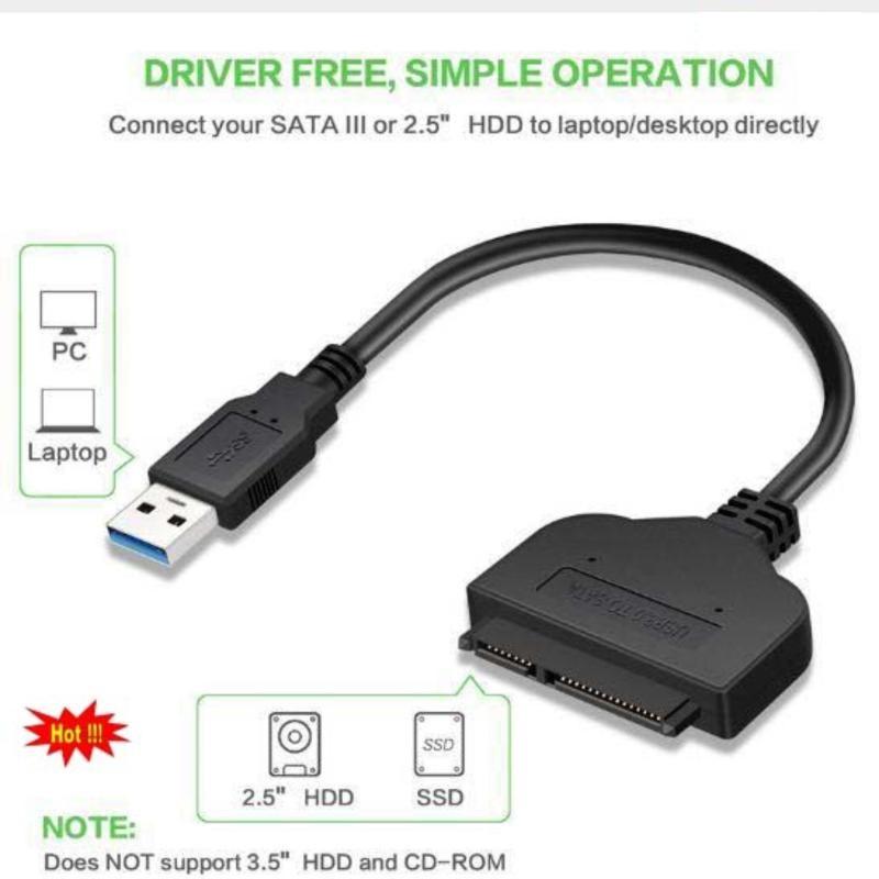 Cáp chuyển USB 3.0 sang SATA cho ổ cứng 2.5 inch SSD / HDD S - Tặng 1 đèn led