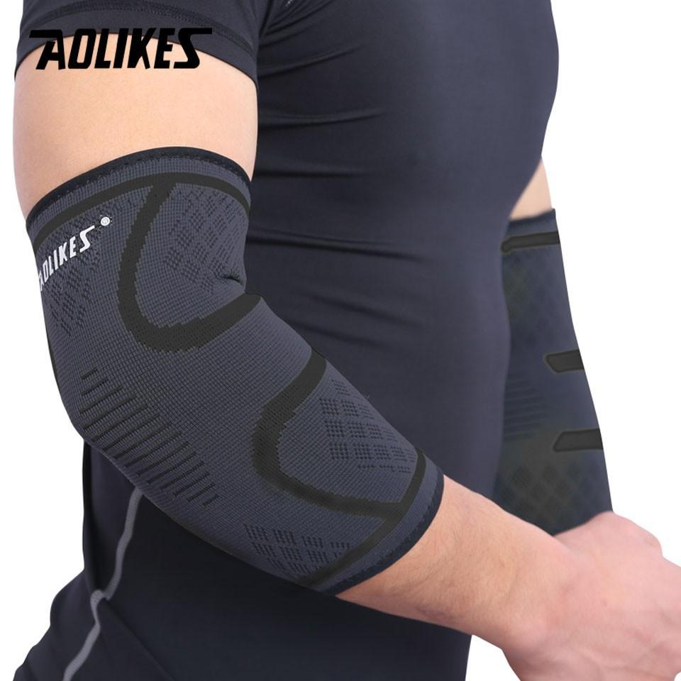 Băng bảo vệ khuỷu tay chính hãng Aolikes HZ-7547 co dãn đàn hồi sport elbow support Xỏ khuỷu tay 7547 magic