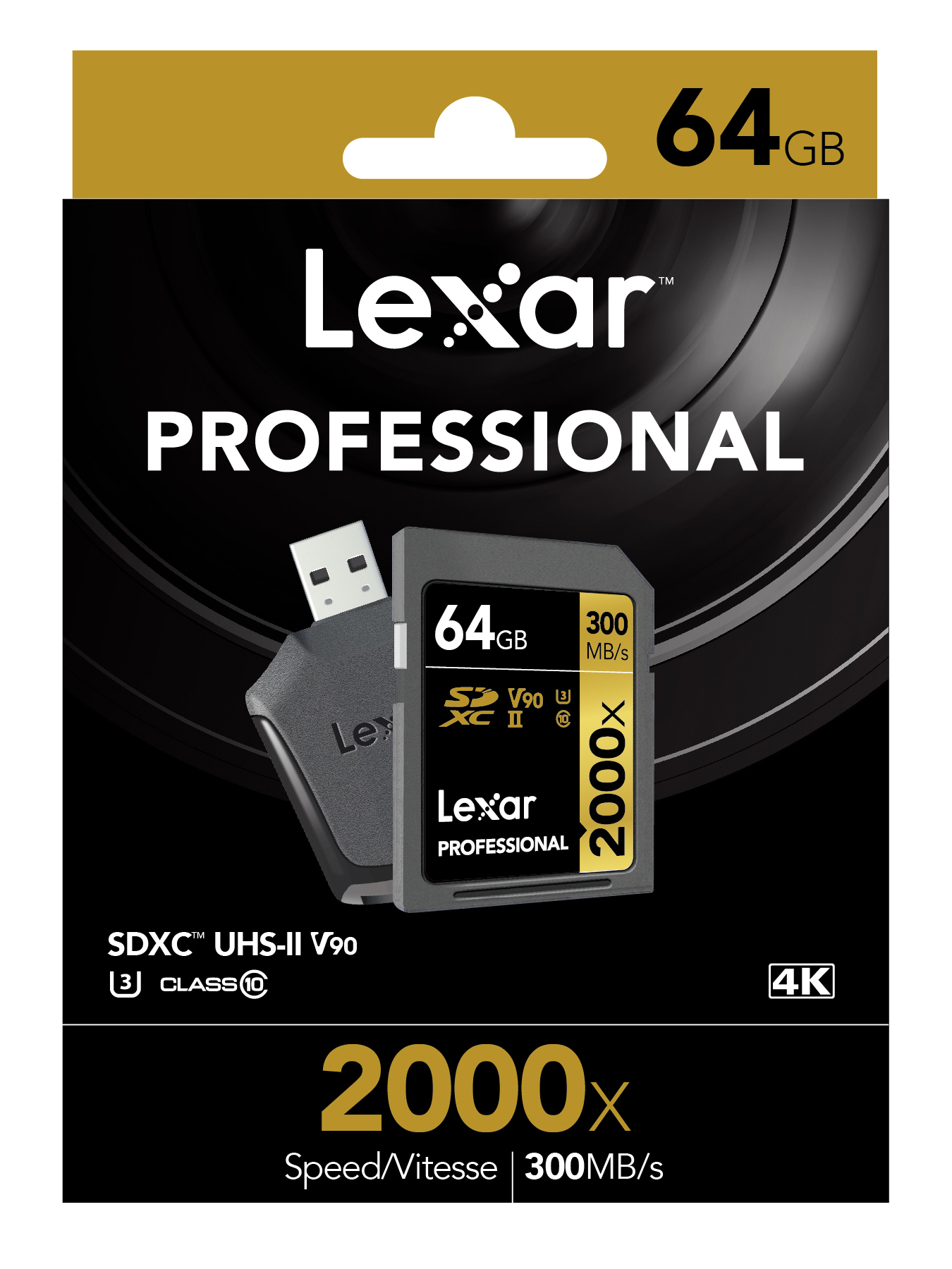 Thẻ Nhớ Lexar SDXC Professional 2000x 64GB UHS-II 300MB/s - Hàng Chính Hãng