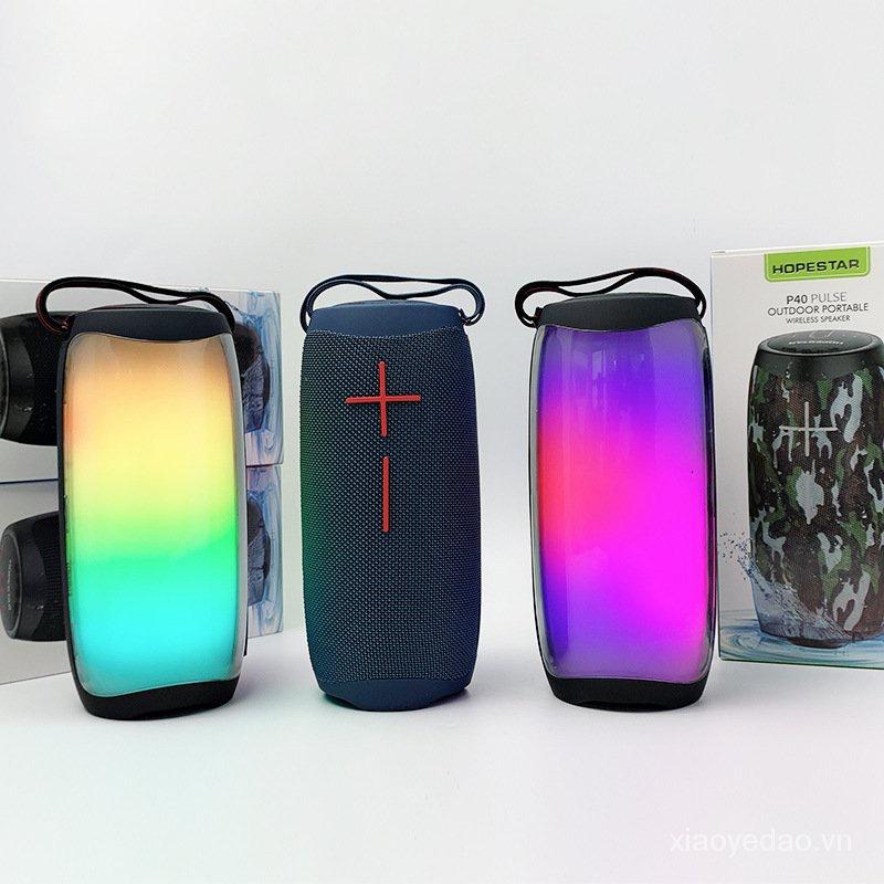Loa bluetooth không dây P40 chống nước có đèn nhiều màu sắc
